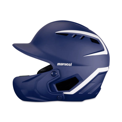 Marucci Duravent Two-Tone Baseball Batting Helmets (Junior or Senior): MBHDVJGT Equipment Marucci Navy Junior-6 1/2"-7 1/8" 