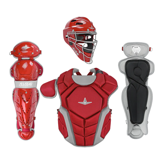 All-Star Top Star Series Baseball Catcher’s Set Ages 12-16: CKCC-TS-1216 Equipment All-Star Scarlet