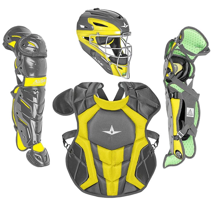 All-Star Axis Pro 7S Youth Baseball Catcher’s Set (Ages 9-12): CKCC912S7X Equipment All-Star Graphite - Gold 