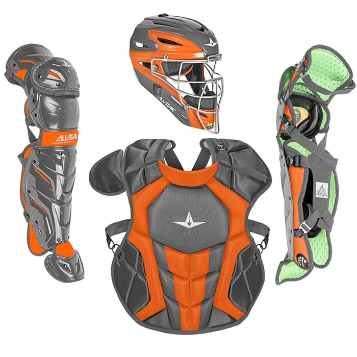 All-Star Axis Pro 7S Baseball Catcher’s Set (Ages 12-16): CKCC1216S7X Equipment All-Star Graphite - Orange 