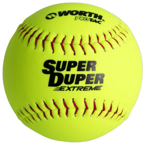 Worth Super Duper Extreme 12 inch 44-375 Red Stich Slowpitch Softball (Dozen): MLSDR12S Balls Worth 