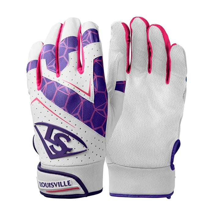 Louisville Slugger Genuine V2 Batting Gloves: WB573070 Equipment Louisville Slugger Adult Small Purple 