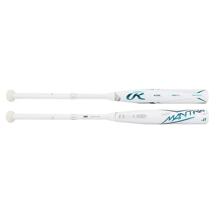 2023 Rawlings Mantra+ White Fastpitch Softball Bat -11: RFP3MP11 Bats Rawlings 30" 19 oz 