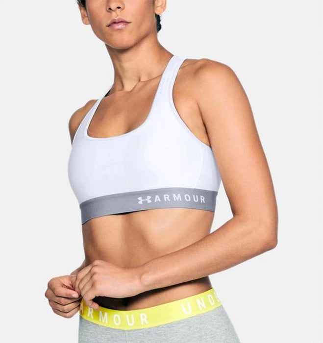 Under Armour Mid Crossback Bra: 1307200 Apparel Under Armour Small White 