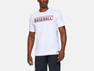 Under Armour Lockup Men’s Baseball Graphic T-Shirt: 1343257 Apparel Under Armour Small White 