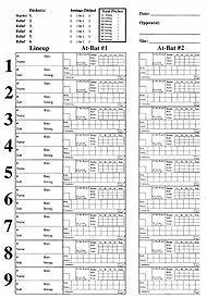 Pitching Chart System Refill Pack Equipment Sports Information Media 