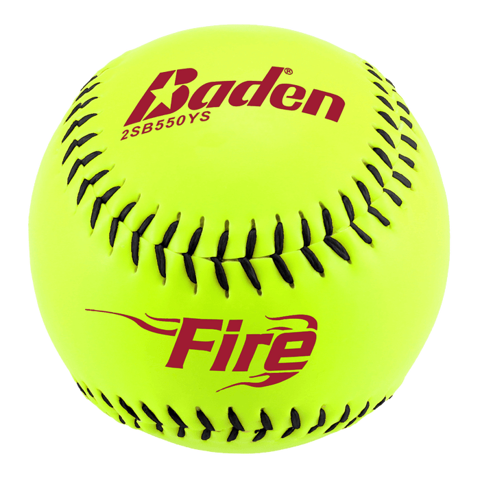 Baden Fire Non-Association 44-375 Slowpitch Softball - One Dozen: 2SB550YS Balls Baden One Dozen (12 Balls) 