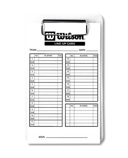 Wilson 3X Line Up Cards