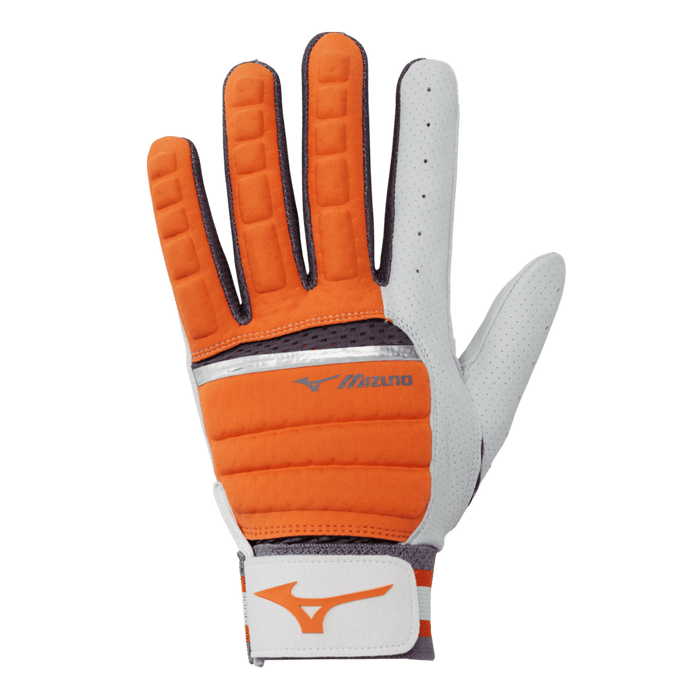 Mizuno B-130 Adult Baseball Batting Glove: 330395 Equipment Mizuno Small Orange 