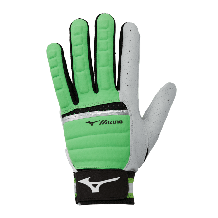 Mizuno B-130 Adult Baseball Batting Glove: 330395 Equipment Mizuno Small Lime/Black