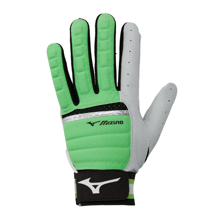 Mizuno B-130 Adult Baseball Batting Glove: 330395 Equipment Mizuno Small Lime/Black 