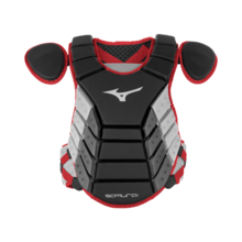 Mizuno Samurai Baseball Chest Protector Equipment Mizuno 16" Black-Cardinal 