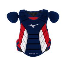 Mizuno Samurai Baseball Chest Protector Equipment Mizuno 16" Navy-Red 