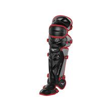 Mizuno Samurai Baseball Shin Guards Equipment Mizuno 16.5" Black-Cardinal 