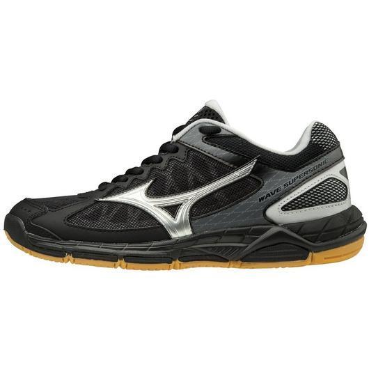 Mizuno Wave Supersonic Women's Volleyball Shoes: 430240 Volleyballs Mizuno 5 Black-Silver 