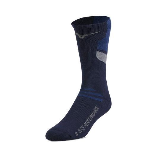 Mizuno Runbird Crew Socks: 480189 Apparel Mizuno Navy Small 