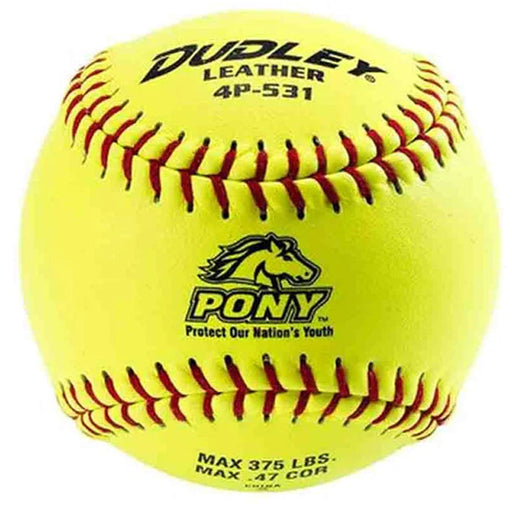 Dudley 11 Inch Pony Leather Fastpitch Softball - One Dozen: 4P531 Balls Dudley 