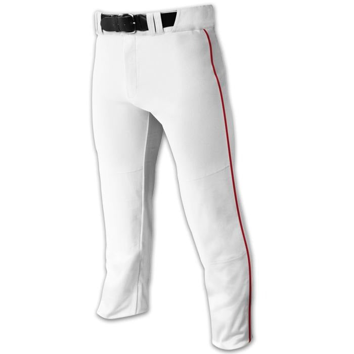 Champro Adult Triple Crown Piped Pant: BP91UA Apparel Champro White/Scarlet XXL 