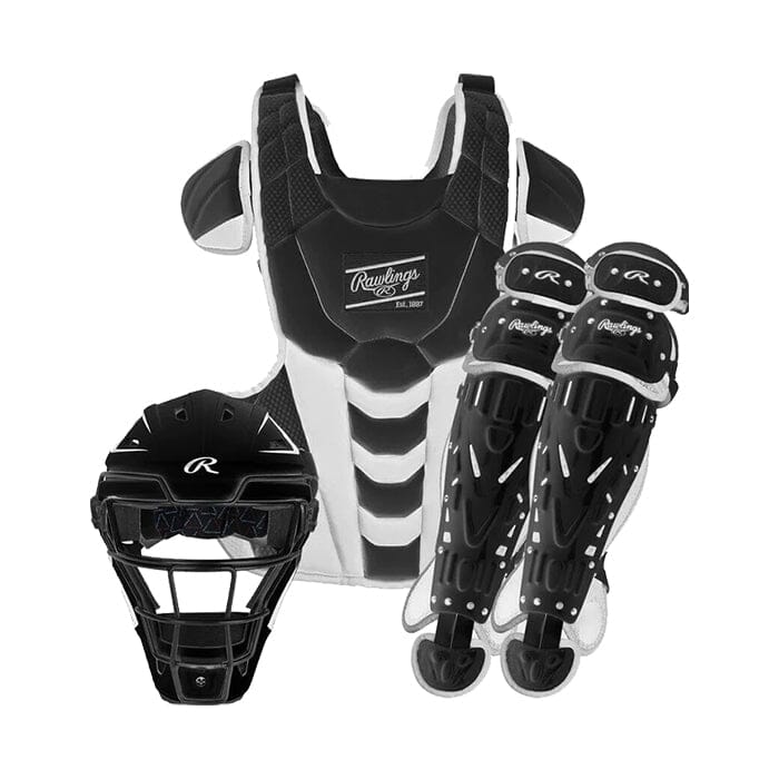 Rawlings Velo 2.0 Fastpitch Softball Catchers Box Set: CSSB Equipment Rawlings Small Black/White 