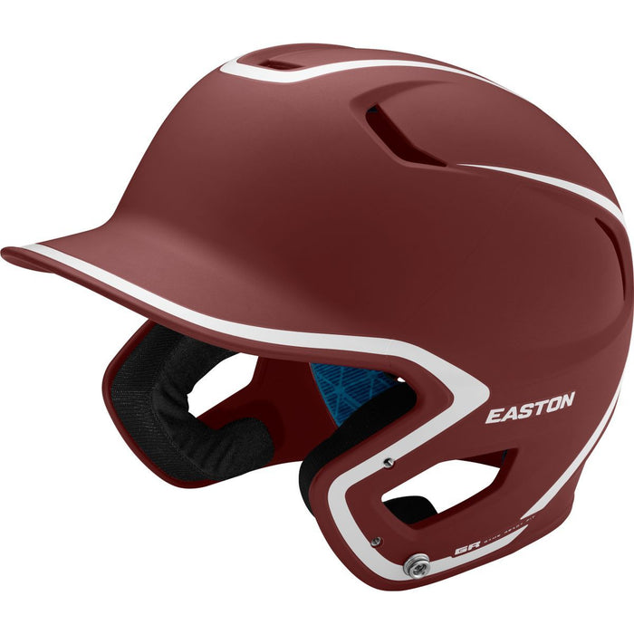 Easton Z5 2.0 Senior Two-Tone Matte Batting Helmet: A168508 Equipment Easton Maroon-White 