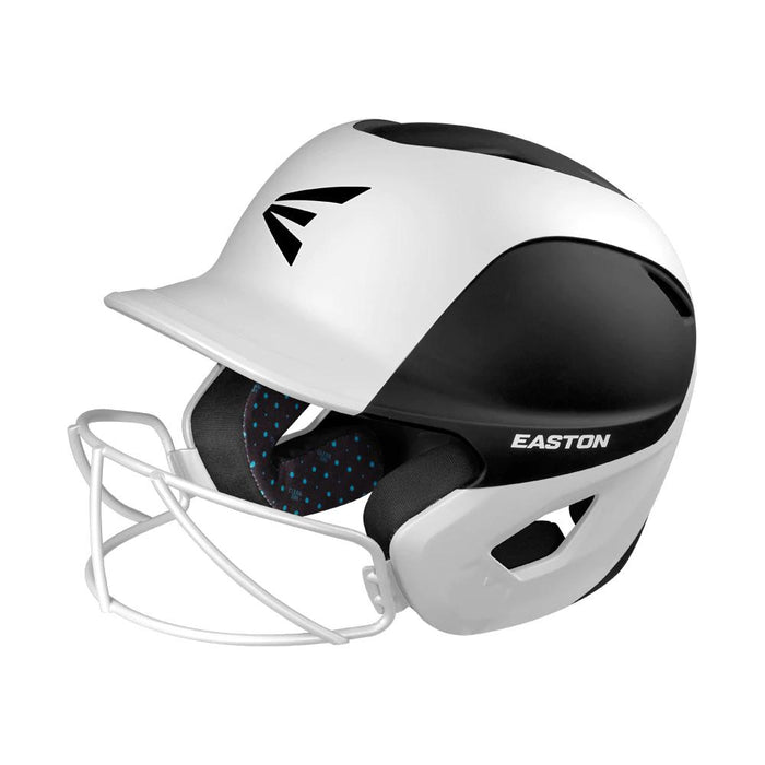 Easton Ghost Matte Two-Tone Batting Helmet with Integrated Facemask Equipment Easton Small (6 1-4-6 7-8) Black-White