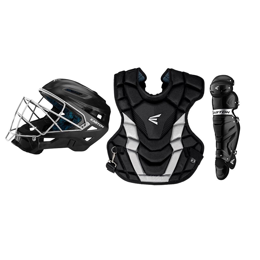 Easton Gametime Baseball Catcher Gear Set - Adult Royal With Commotio Cordis Protection