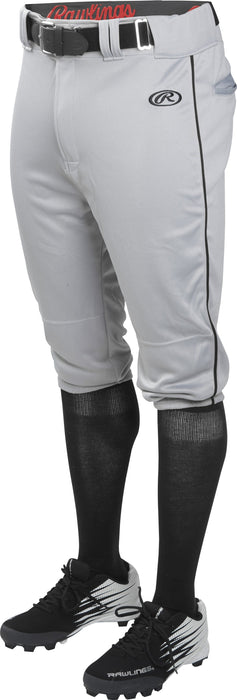 Rawlings Launch Piped Knicker Pant Adult: LNCHKPP Apparel Rawlings Small Gray-Black 