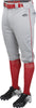 Rawlings Launch Piped Knicker Pant Adult: LNCHKPP Apparel Rawlings Small Gray-Red 
