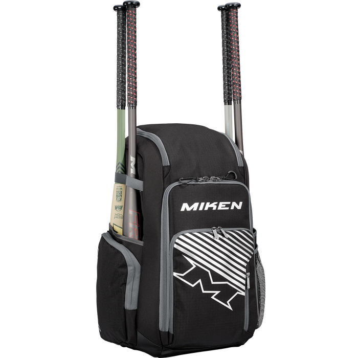 2023 Miken Deluxe Slowpitch Backpack: MBA004 Equipment Miken Black 