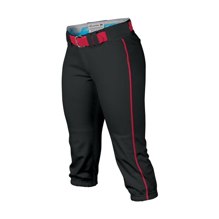 Easton Women's Prowess Piped Pant: A167122 Apparel Easton Medium Black/Red