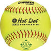 Worth Hot Dot Pro Tac Synthetic USA (ASA) Softball 12 Inch (Dozen): AHD12SY Balls Worth One Dozen (12 Balls) 