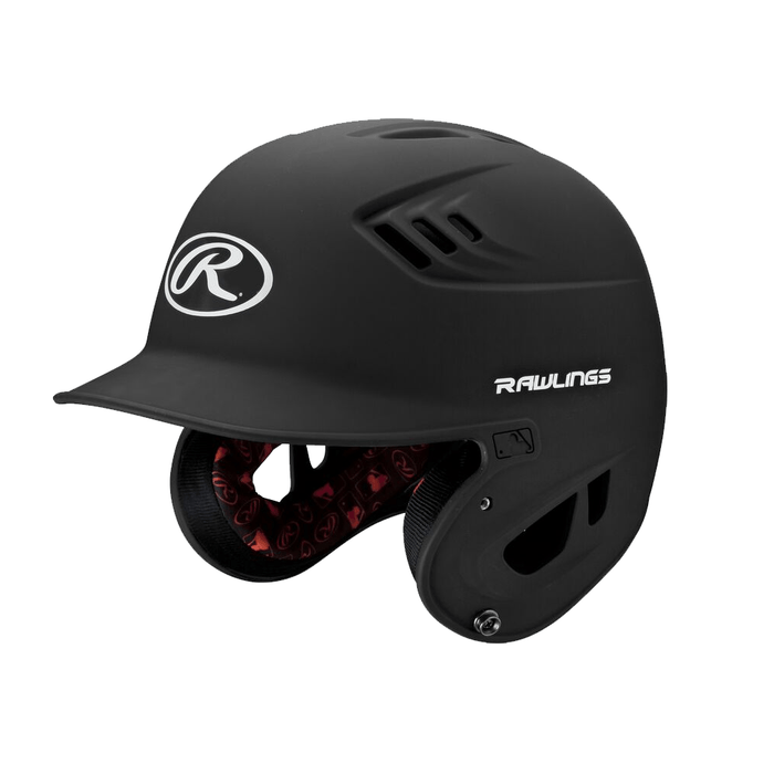 Rawlings Velo R16 Matte Batting Helmet Junior or Senior: R16MS / R16MJ Equipment Rawlings Black - Senior 