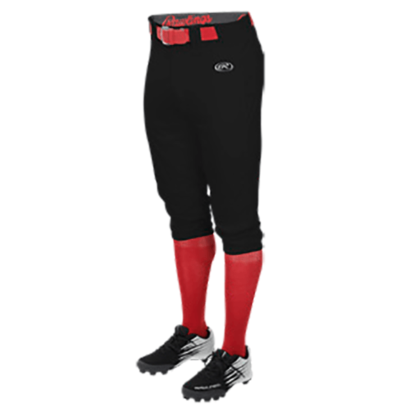 Rawlings Pantaloni Baseball Knicker Premium Per Ragazzi – Nero O Blu, Taglio Tubino