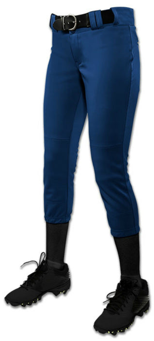 Champro Womens/Girls Tournament Low Rise Solid Pants: BP11 Apparel Champro Navy Youth Large 