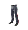 Champro Youth Triple Crown Piped Pants: BP91UY Apparel Champro Gray/Scarlet Large 
