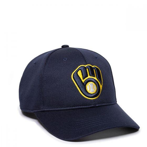 Outdoor Cap MLB Replica Adjustable Baseball Cap: MLB350 Apparel Outdoor Cap Adult Brewers 