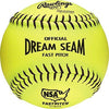 Rawlings Dream Seam 11 Inch NSA Fastpitch Softball - One Dozen: C11BYLN