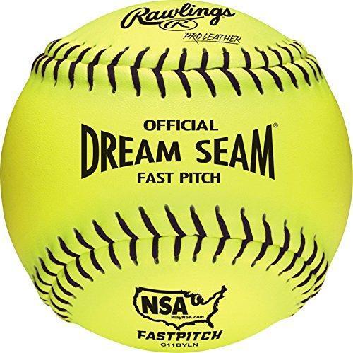 Rawlings Dream Seam 11 Inch NSA Fastpitch Softball - One Dozen: C11BYLN Balls Rawlings 