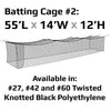 JUGS #2 Cage Twisted Knotted Polyethylene #60 Net 55 x 14 x 12: N2005 Training & Field JUGS 