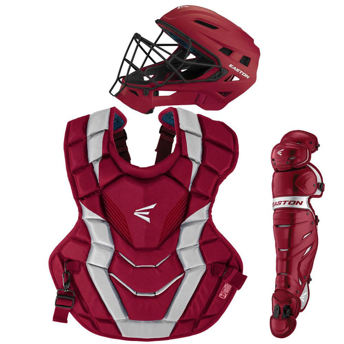 Easton Youth Elite X Boxed Catcher's Set: A165426 Equipment Easton Red-Silver 