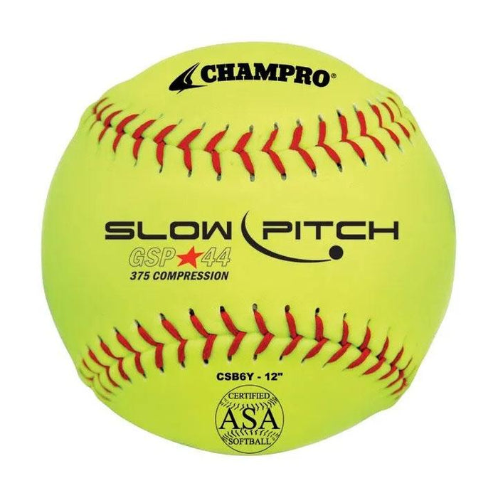 Champro 12: ASA Game Slowpitch Softball - 1 Dozen: CSB6YD Balls Champro