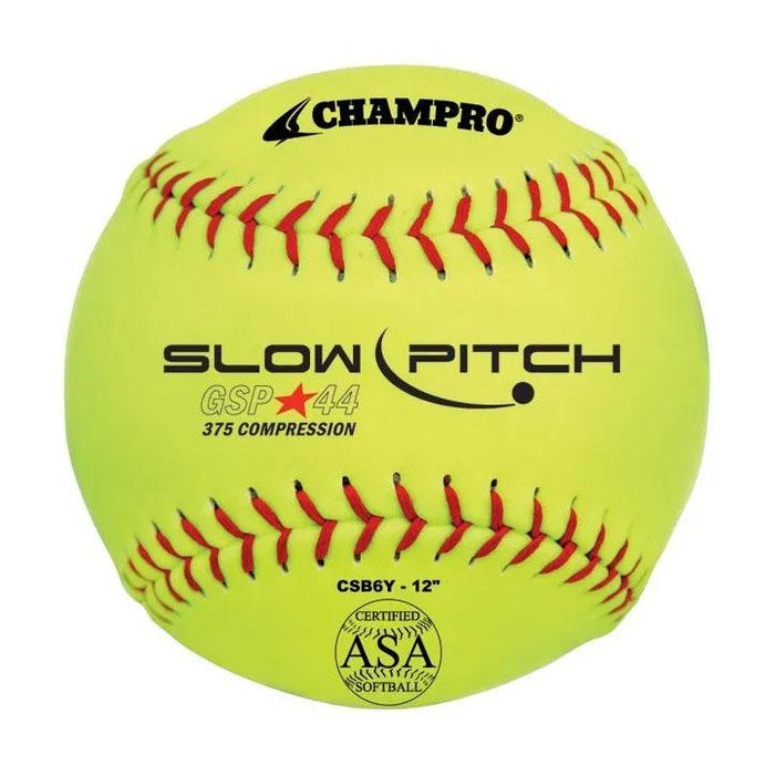 Champro 12: ASA Game Slowpitch Softball - 1 Dozen: CSB6YD Balls Champro 