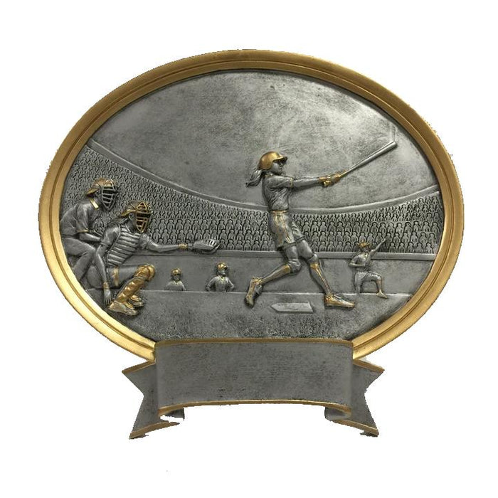 Girls Softball Player Oval Plaque Equipment Direct Sports