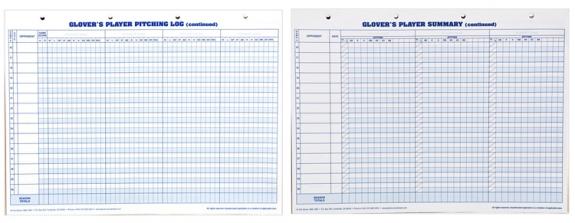 Glover's Baseball-Softball Scoring & Stats 30 4-RING Equipment Glover