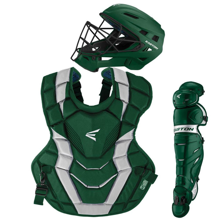 Easton Elite-X Boxed Intermediate Box Catcher's Set: A165425 Equipment Easton Green-Silver 