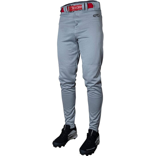 Pantalon de baseball adulte RAWLINGS coupe détendue gris Pro-Dri avec Pantalon de baseball adulte RAWLINGS coupe détendue gris Pro-Dri avec