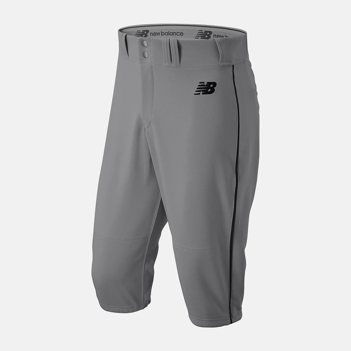 New Balance Adversary 2.0 Adult Piped Knicker Pant: BMP240 Apparel New Balance Gray/Black Small 