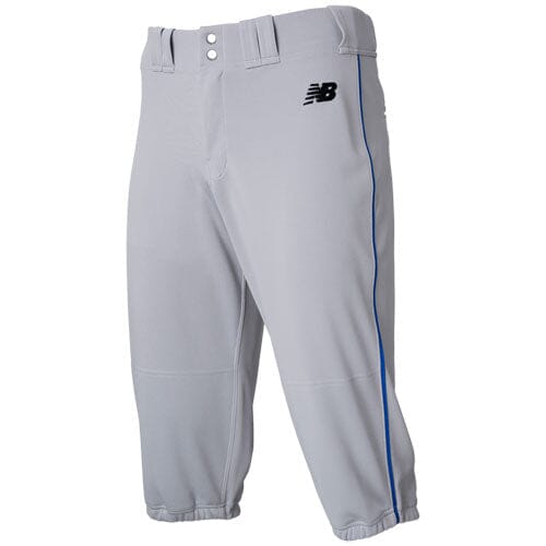 New Balance Adversary 2.0 Adult Piped Knicker Pant: BMP240 Apparel New Balance Gray/Royal Small 