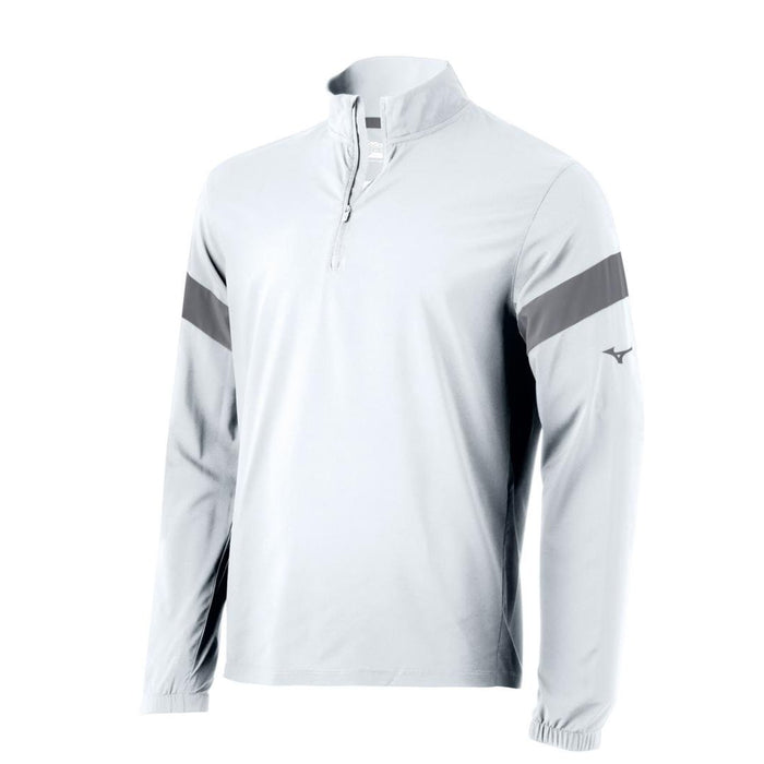 Mizuno Long Sleeved Batting Jacket -Youth Apparel Mizuno Medium White