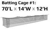 JUGS #1 Cage Twisted Knotted Polyethylene #27 Net 70 x 14 x 12: N1110 Training & Field JUGS 
